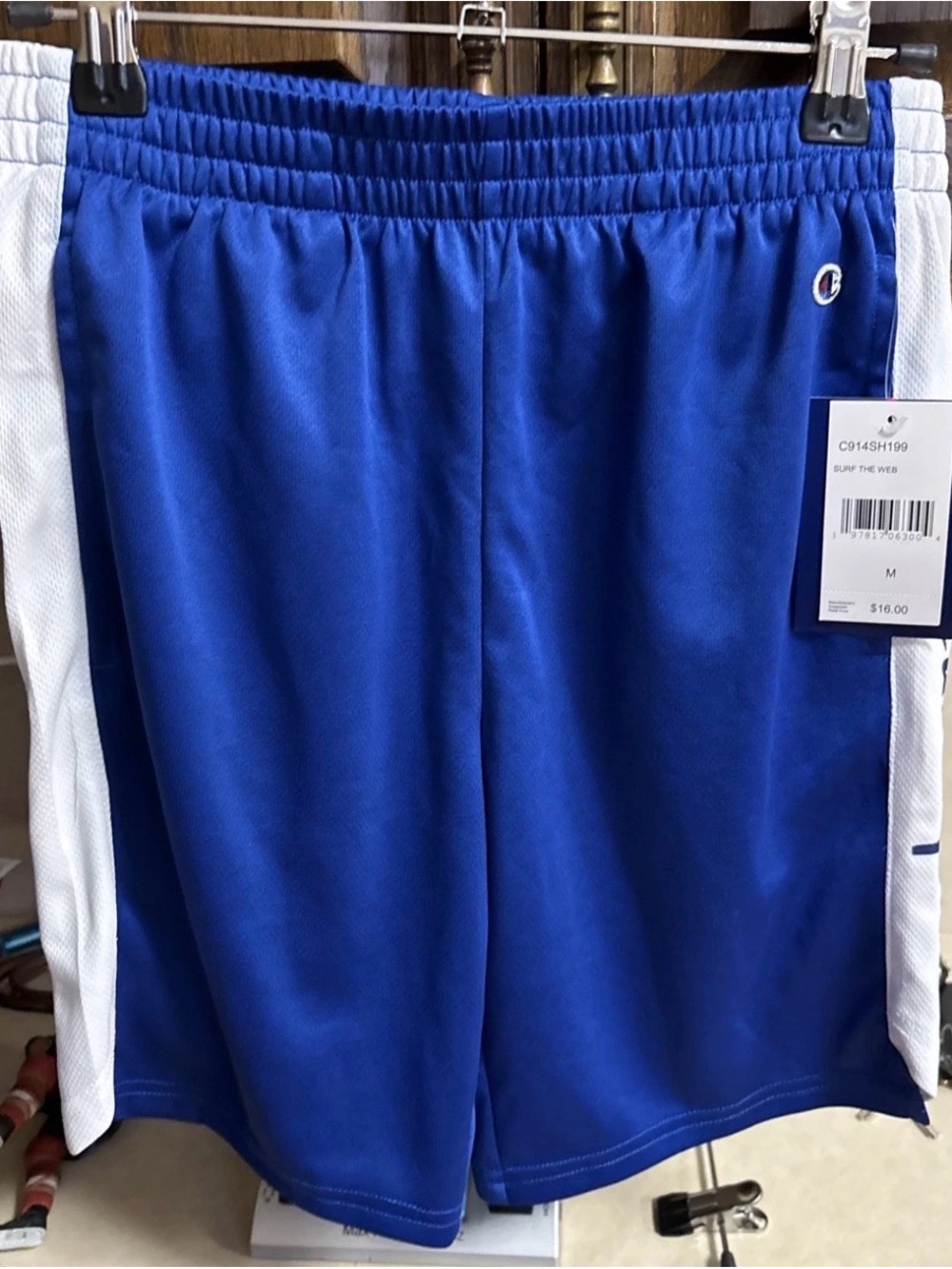 New Champion Boys Size Medium Basketball Blue Athletic Basketball Shorts NWT